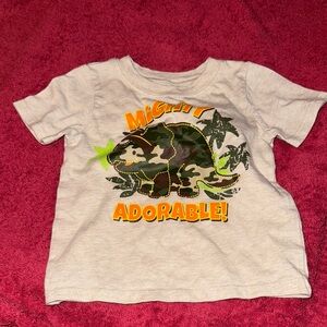Mighty Adorable Kids Dinosaur T-Shirt - Gray